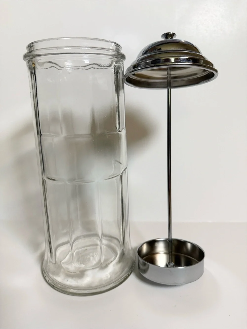 TableCraft Paneled Clear Glass Straw Dispenser Soda Fountain Style